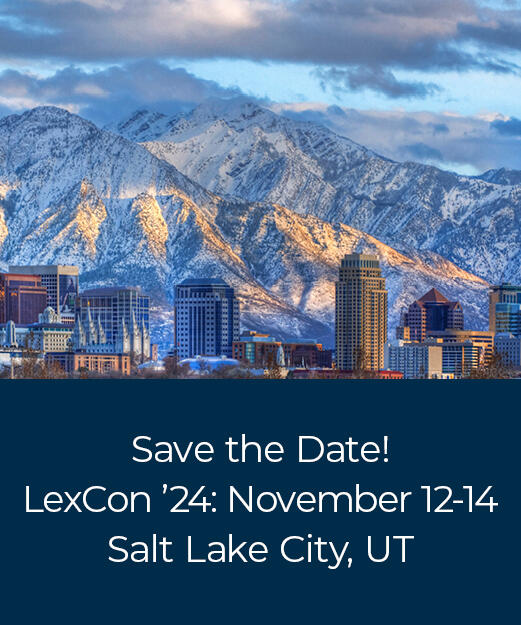 Save the Date! LexCon '24: November 12-14, Salt Lake City, UT