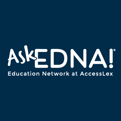 Ask EDNA! Education Network at AccessLex [logo]