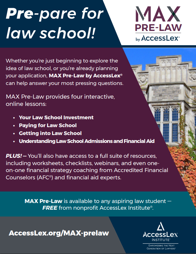 MAX Pre-Law Flyer