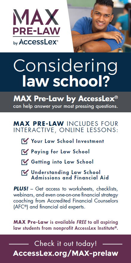 MAX Pre-Law Rack Card Page 1
