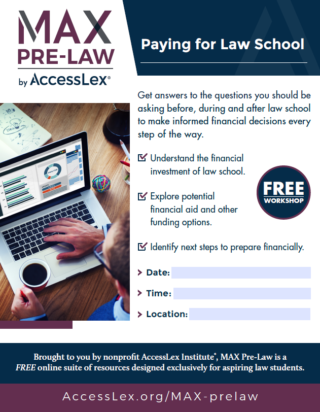 Paying for Law School Poster