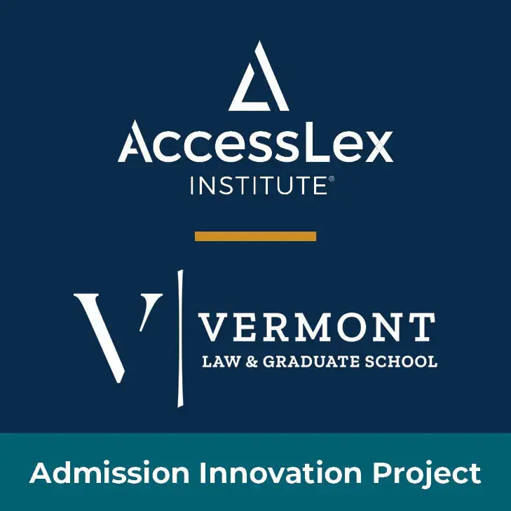 AccessLex Institute and Vermont Law and Graduate School logos - Admission Innovation Project