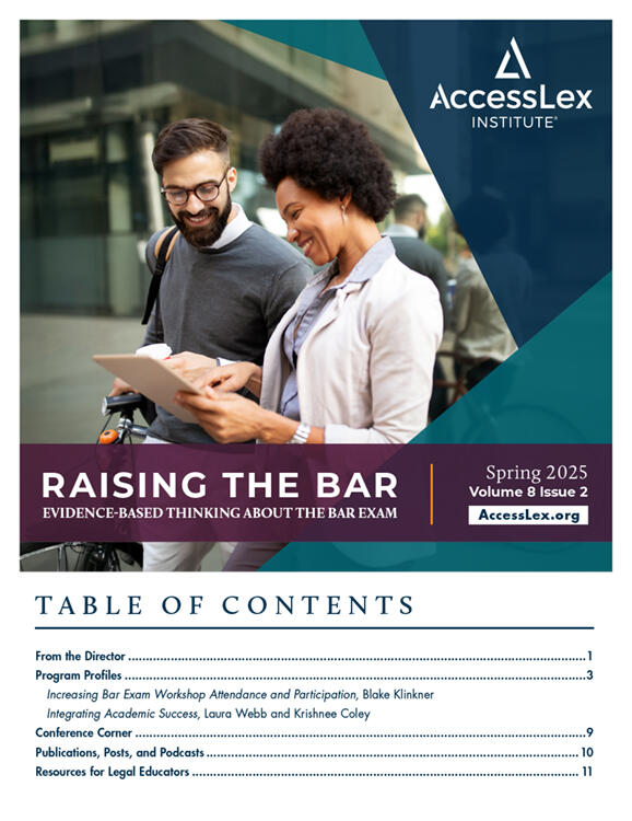 Raising the Bar, Spring 2025, image of the cover