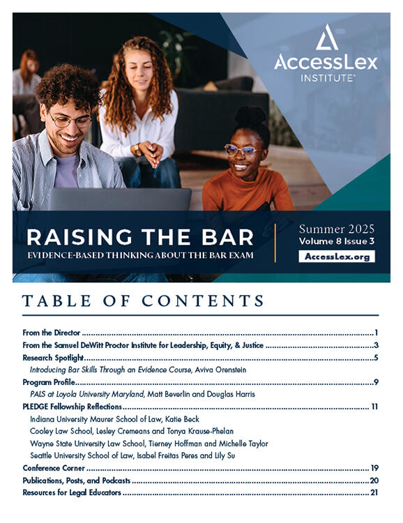 Cover of Raising the Bar, Volume 8, Issue 3