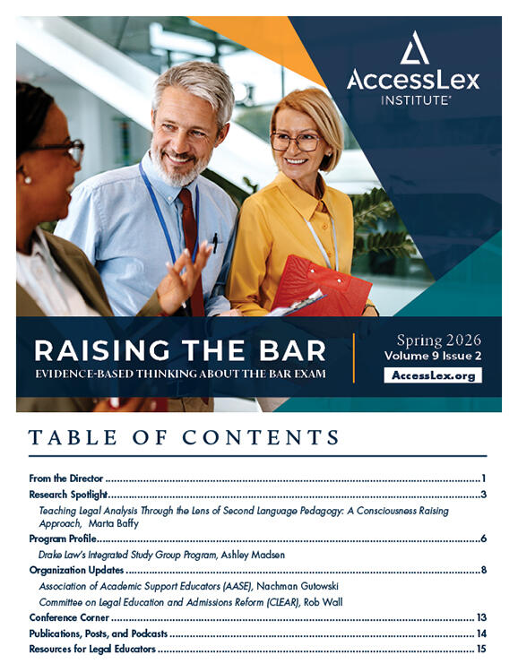 Raising the Bar, Spring 2026 Cover Image
