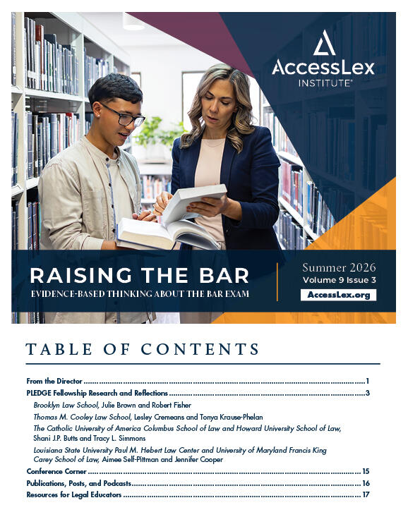 Thumbnail of cover image and table of contents for Raising the Bar, Volume 9, Issue 3